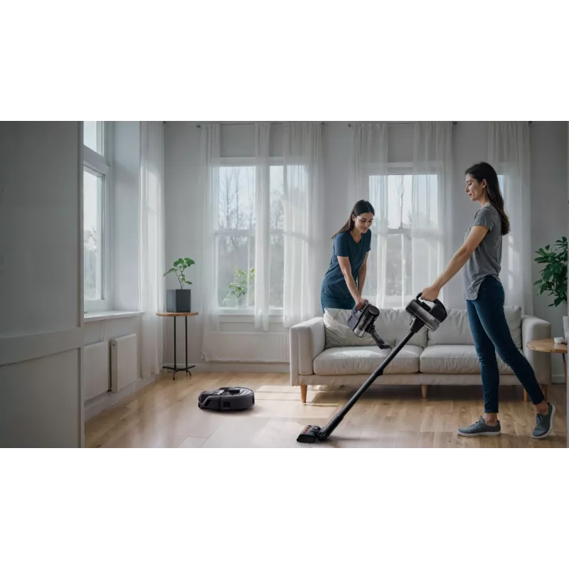 Roboter-Staubsauger Eufy E20 Schwarz — rund, Basisstation mit Staubbeutel, 150 Minuten Laufzeit, 35 cm Durchmesser