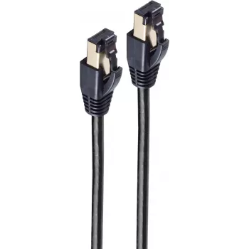Netzwerkkabel ShiverPeaks SC08-41015 Patchkabel Kat. 8.1 F/FTP PIMF 0,5 m Schwarz