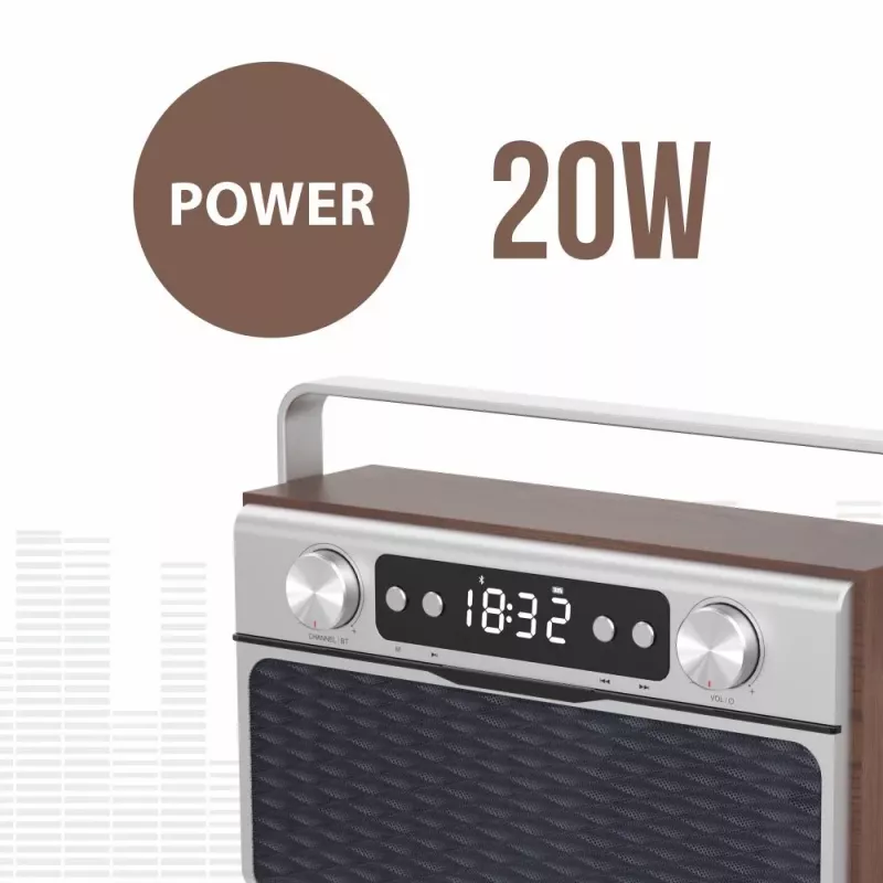 Tragbares Radio MANTA RDI917PRO mit Bluetooth und USB-Wiedergabe