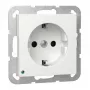 Wand-/Decken-SCHUKO-LED-Leuchte von Gira Modell 417003 mit integrierter Schuko-Steckdose