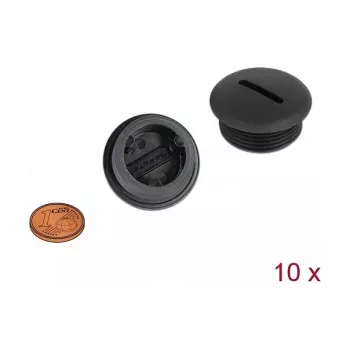 Verschlussstopfen Schwarz Nylon DeLOCK 60232