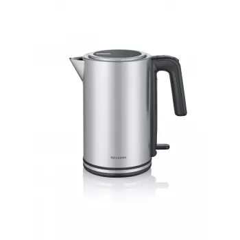 Wasserkocher SEVERIN WK 3449 — 1,7 L, 2400 W, Edelstahl/Kunststoff, schwarz-silber