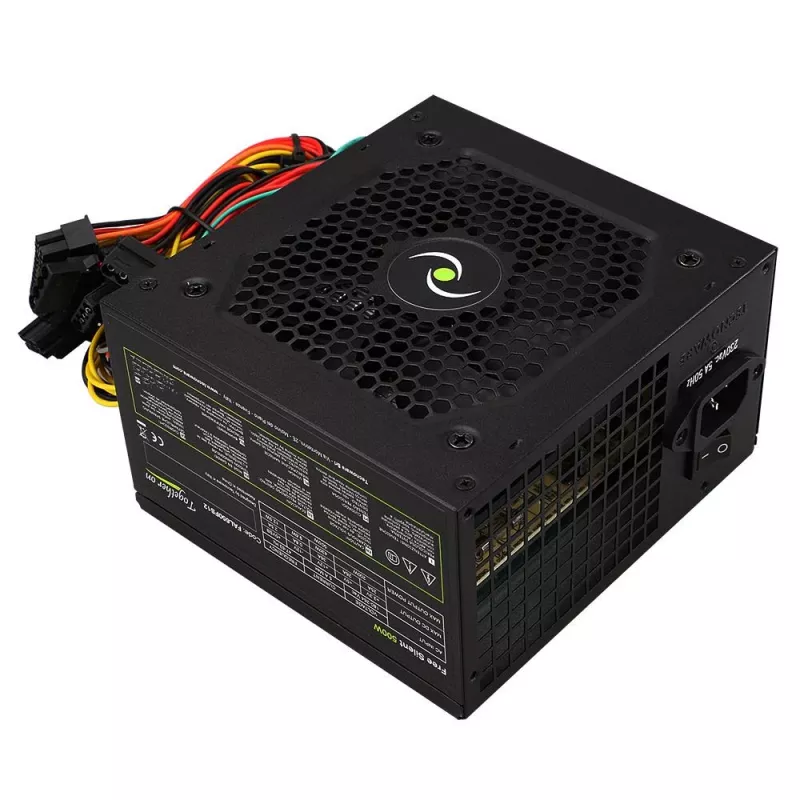 Netzteil TECNOWARE Free Silent 500 W — ATX, 20+4-Pin, 120-mm-Lüfter, 86% Effizienz