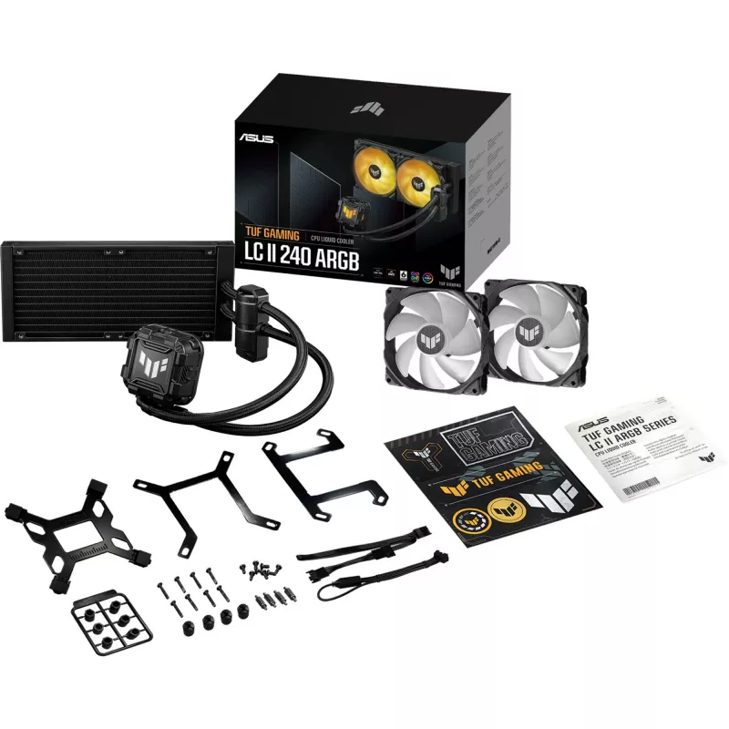 ASUS TUF GAMING LC II 240 ARGB Prozessor-Flüssigkeitskühlungs-Kit 12 cm Schwarz