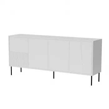 4D ABI Kommode 200x45x88 matt weiß