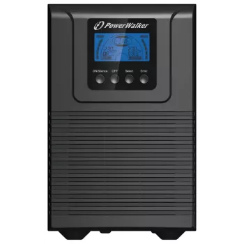 Unterbrechungsfreie Stromversorgung PowerWalker VFI 1000 TGB — 1 kVA (900 W), Doppelwandler-Online, 4× C13-Ausgänge, USB, RS-232, EPO