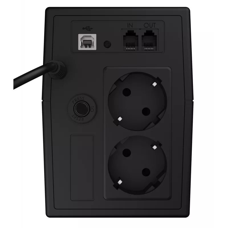 Unterbrechungsfreie Stromversorgung Green Cell UPS02 0,8 kVA (480 W) Line-Interactive, LCD, 2x Typ F Steckdosen, USB-B, RJ-45, RJ-11