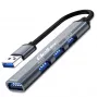 USB-Hub QOLTEC 53793 — USB 3.0 Eingang, 3× USB 2.0 Anschlüsse