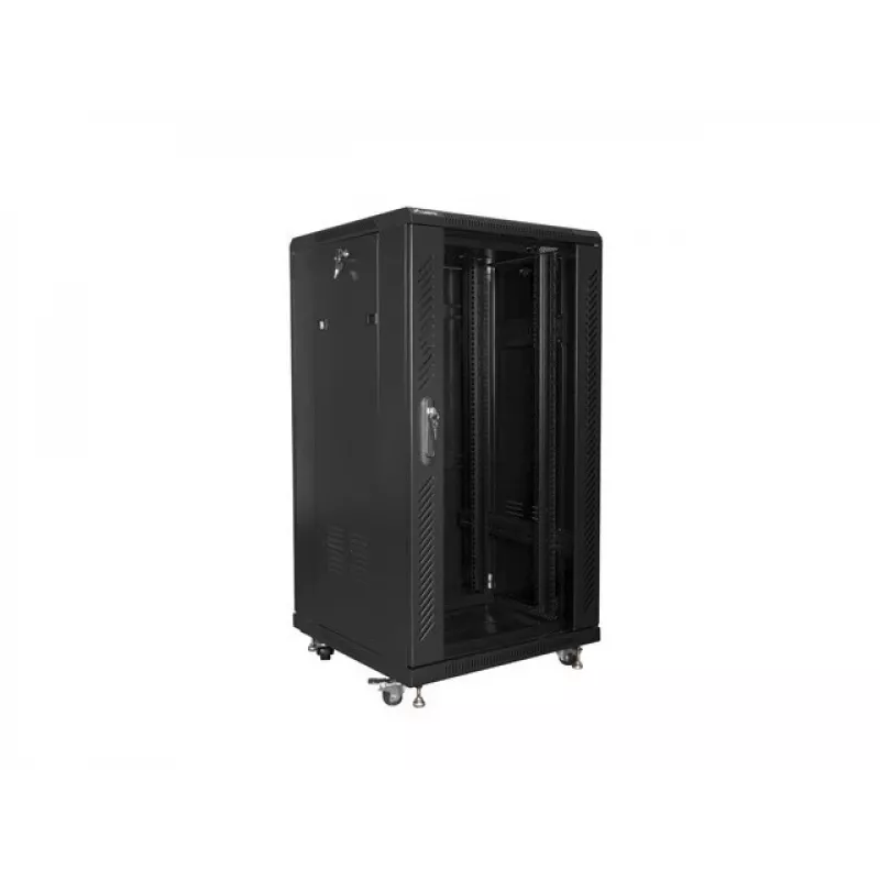 Lanberg FF01-6622-12B Rack-Schrank 22U freistehend Schwarz