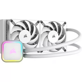 CORSAIR iCUE H100i RGB ELITE Prozessor-Flüssigkeitskühlsystem 1er-Pack Weiß 120 mm