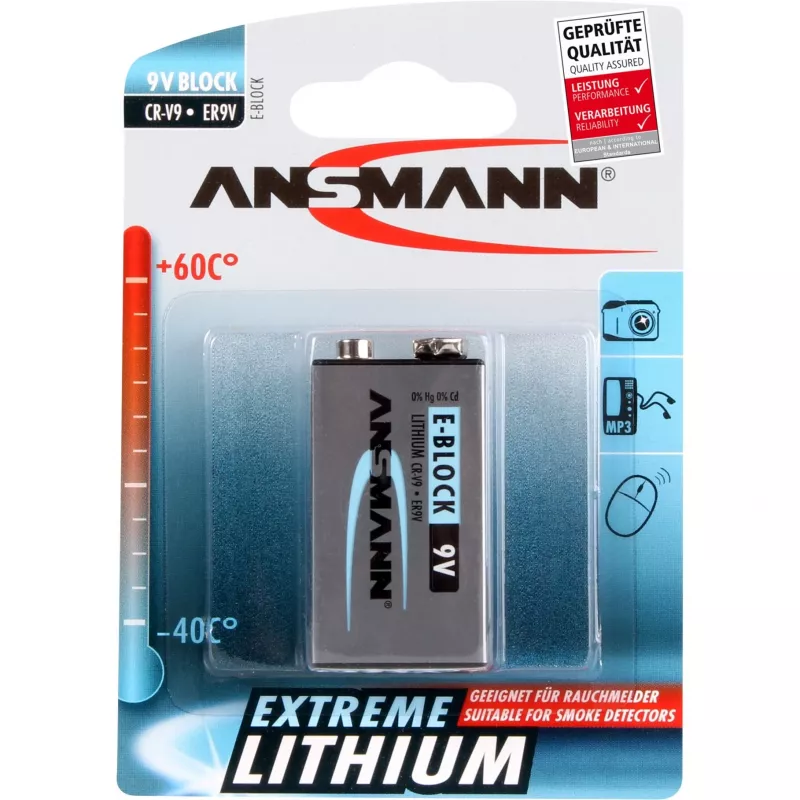 Einwegbatterie Ansmann 9V E-Block