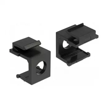 Port-Staubschutzkappe DELOCK 86403, Set mit 4 Stück, schwarz, 17,3×22,3×16,3 mm