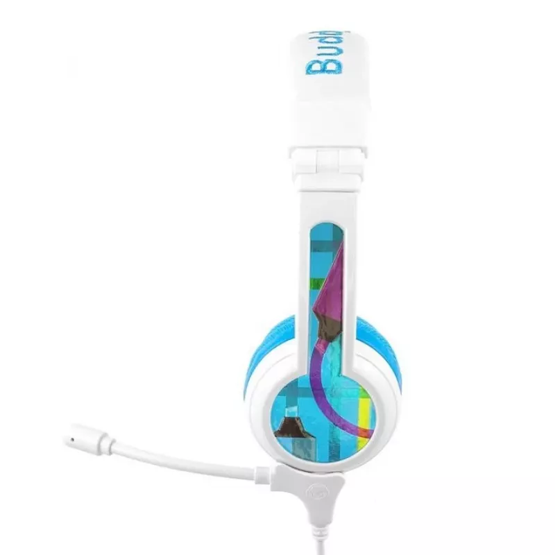 Kabel-Headset BuddyPhones School+ — Kopfbügel, ohrumschließend, 20–20000 Hz, 1,4 m Kabel, Blau/Weiß