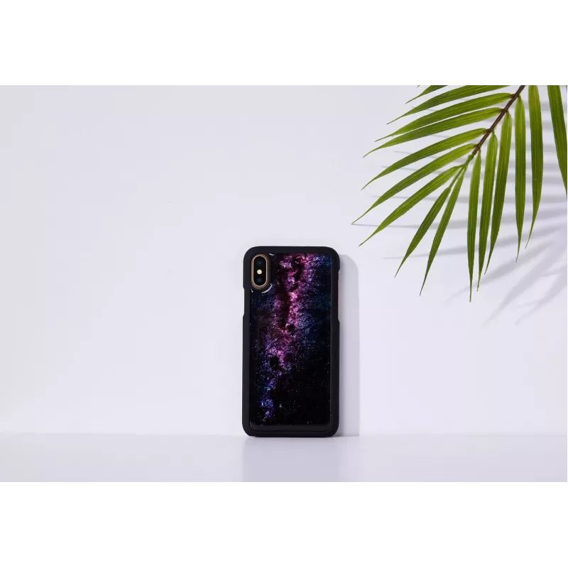 Smartphone-Hülle iKins für iPhone XS / iPhone XS Max — milky way Schwarz