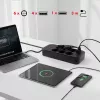 Steckdosenleiste MACLEAN MCE391 B – 6 Steckdosen, 4×USB-A + 1×USB-C, 110–240V, 2500W, 3 m Kabel, schwarz