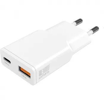 Ladegerät 4smarts PDPlug Duos schlank Smartphone Tablet Weiß AC Schnellladung