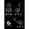 Gaming-Stuhl GEMBIRD GC-SCORPION-04X schwarz-orange ergonomisches Design, verstellbarer Sitz, hohe Rückenlehne