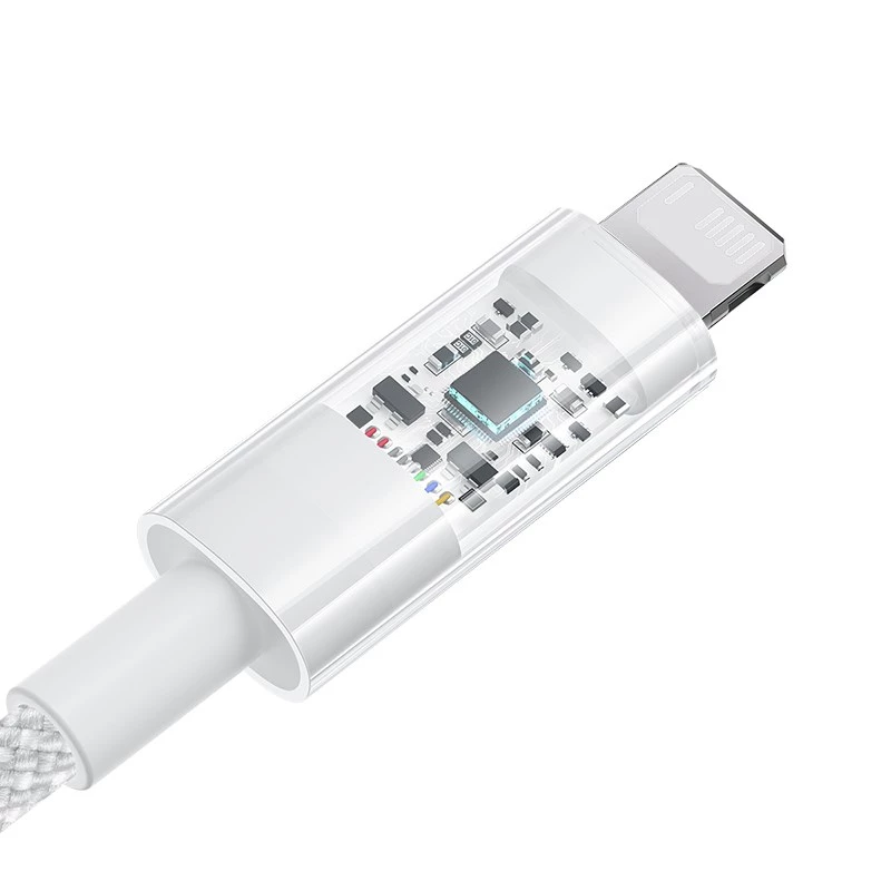 Baseus Gem USB-zu-IP 2.4A Schnellladekabel 2 m Weiß