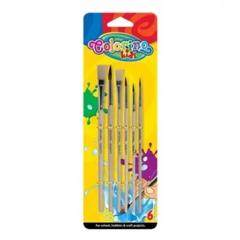 Colorino Kinder Pinsel 6 Stück Blister