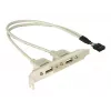 Slotbracket 1x interner USB 5-Pin auf 2x externe USB 2.0 DeLOCK 71000