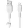 Kabel Belkin Cbl Scicone USB-A LTG 2M blc Weiß USB A USB C Lightning