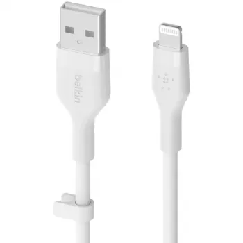 Kabel Belkin Cbl Scicone USB-A LTG 2M blc Weiß USB A USB C Lightning