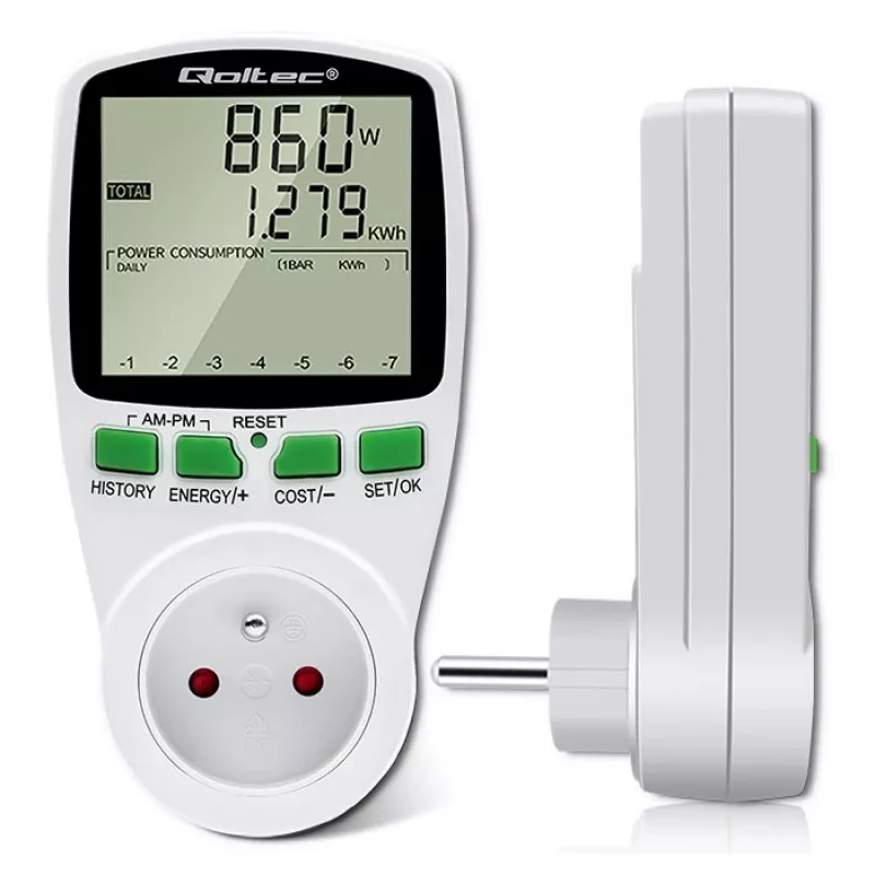 Leistungsmesser QOLTEC PM0627 3680W mit Historie — QOLTEC PM0627 3680W
