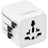 Reiseadapter CANYON OnTour One EU UK US AUS Weiß (CNS-TA1005W) – universelle Steckerkonvertierung für EU/UK/US/AUS