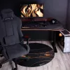 Bodenschutzmatte Arozzi Zona Round Floor Pad – Schwarz/Gold, runde Schutzmatte für Fußböden