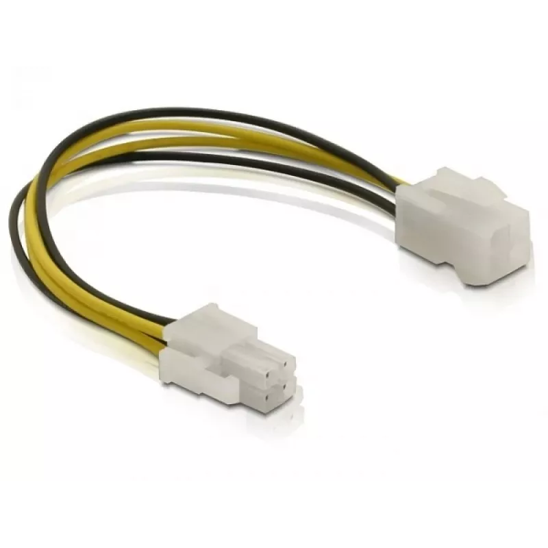 Stromkabel P4 Stecker/Buchse DeLOCK 82428 0,15 m