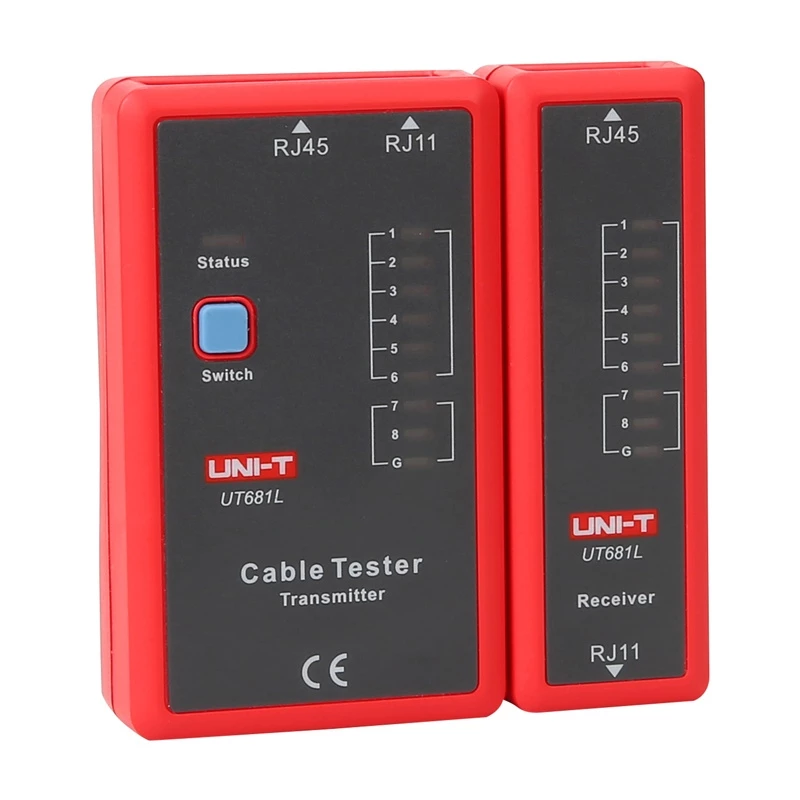 Netzwerkkabeltester Unit UT681L für RJ45- und RJ11-Stecker, Durchgangs- und Verdrahtungsprüfung