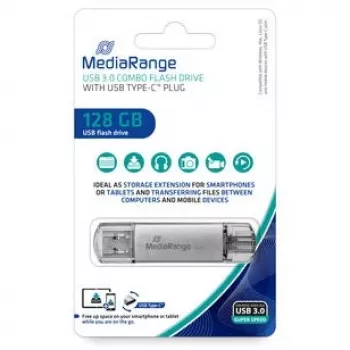 USB-Stick MediaRange 128 GB USB Typ-A USB Typ-C MR938