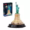 3D Puzzle CubicFun 306-L536H LED Freiheitsstatue Nacht Edition — Modellbausatz mit LED-Beleuchtung