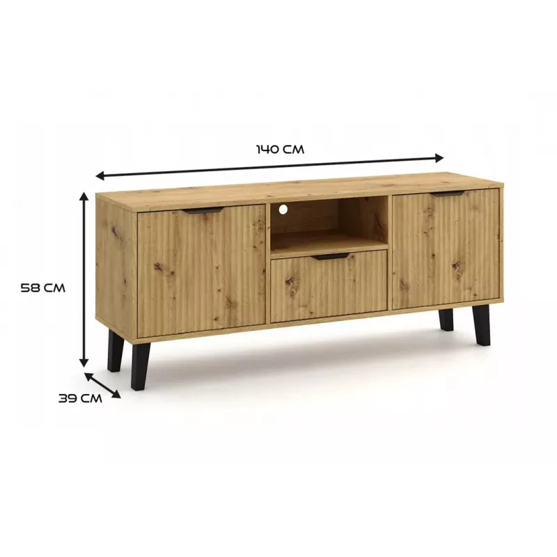 RTV SCANDI 2D1S schlank ARTISAN OAK