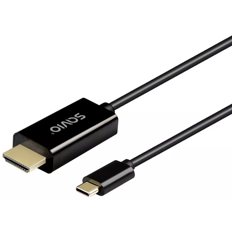 SAVIO CL-190 USB-C auf HDMI Kabel, 30Hz, 1m, Kunststoff