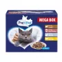 PREVITAL Katzenfutter Megabox mit Lamm, Rind, Kaninchen und Huhn in Soße - Nassfutter für Katzen - 24 x 100 g