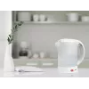 Elektrischer Wasserkocher LAFE LAFCZA45865, Edelstahl, 0,6 L, 600 W, hellgrau, klappbarer Verriegelungsdeckel