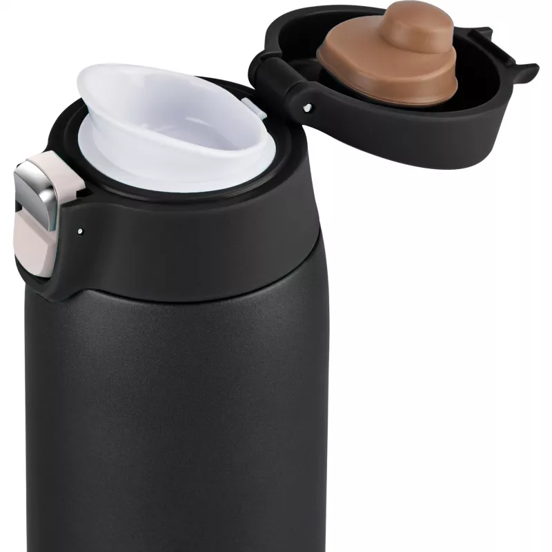 Reisebecher EMSA N2151700 0,4 L, schwarz matt, Flip-Verschluss