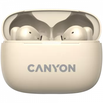 Canyon CNS-TWS10BG Kopfhörer und Headset True Wireless Stereo (TWS) In-Ear für Anrufe/Musik/Sport/Alltag USB Typ-C Bluetooth Beige (CNS-TWS10BG)