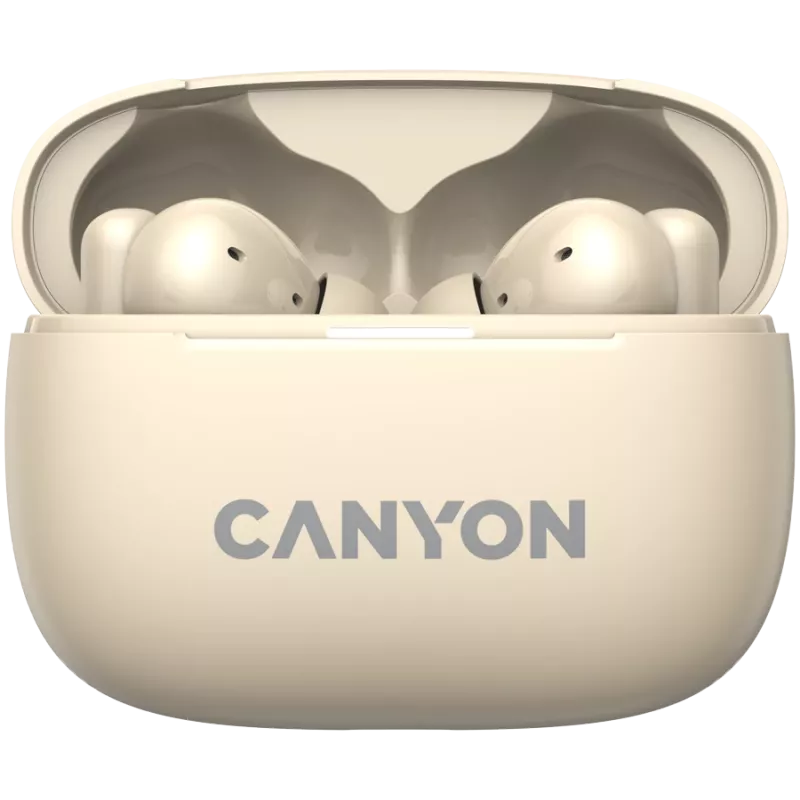 Canyon CNS-TWS10BG Kopfhörer und Headset True Wireless Stereo (TWS) In-Ear für Anrufe/Musik/Sport/Alltag USB Typ-C Bluetooth Beige (CNS-TWS10BG)