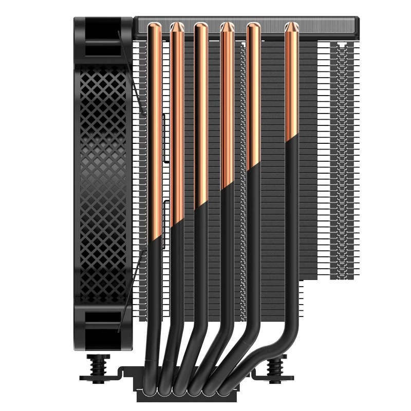 Jonsbo HX6250 Prozessor-Kühlkörper/Radiator 14 cm Schwarz 1 Stk.