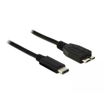 USB-Kabel DeLOCK 1m USB 3.1 USB 3.2 Gen 2 USB C Micro-USB B Schwarz
