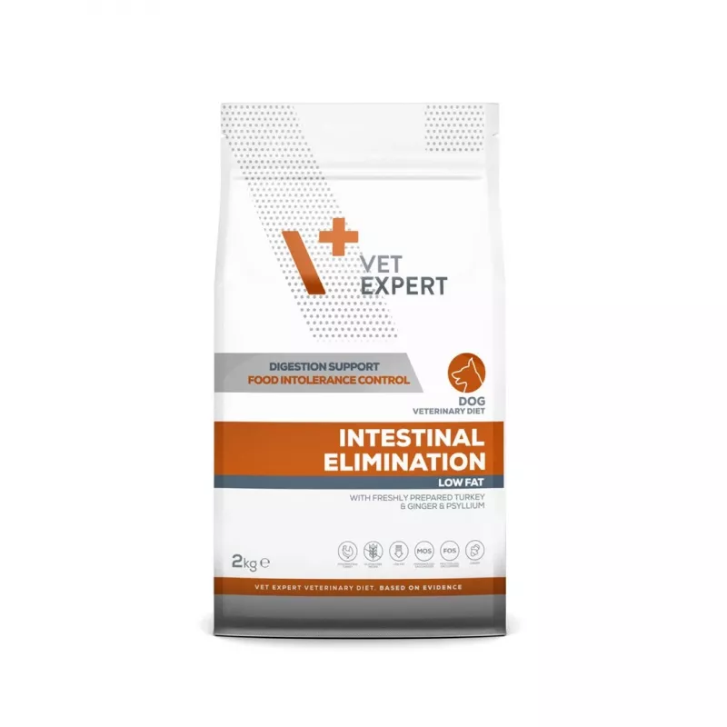 Trockenfutter für Hunde VETEXPERT Veterinary Diet Intestinal Elimination, Veterinärdiät, 2 kg, Truthahn, 31 % Protein