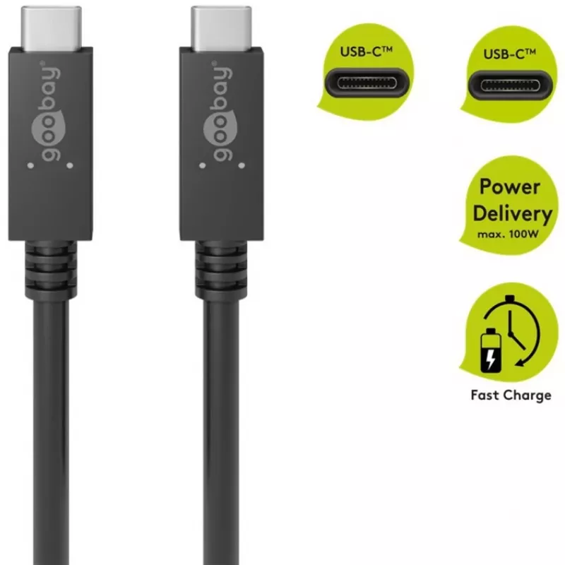 Goobay 49254 USB-Kabel Schwarz