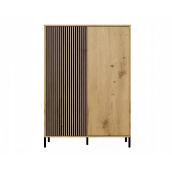 KAMARO 2DD schlank/GŁ Eiche ARTISAN DISPLAY CABINET