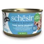 Nassfutter für Katzen Agras Pet Foods Schesir Thunfisch mit Wolfsbarsch 85 g Beutel, 13 % Protein, 2,5 % Fett, 82 % Feuchtigkeit