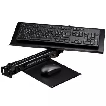 Tastatur- und Mausablage Next Level Racing NLR-E019 Elite Schwarz Edition – verstellbare Untertisch-Ablage für Tastatur und Maus