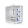 Computergehäuse THERMALTAKE Midi S380 TG ARGB Snow White — gehärtetes Glas, ARGB-Beleuchtung