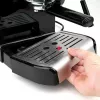 Espressomaschine Schwarz & Decker BXCO1200E — 1200 W, 15 bar, 1,2 L Wassertank, 2 Tassen, integrierter Milchaufschäumer, für die Arbeitsplatte, silber