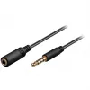 Wentronic Goobay 3,5mm-Klinken-Verlängerungskabel, Schwarz, 3 m - 3,5 mm Klinkenstecker (4-polig, Stereo) > 3,5 mm Klinkenbuchse (4-polig, Stereo) (62480)